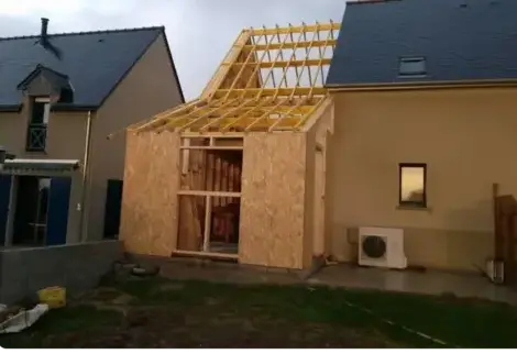 extension en bois maison Maen Roch-1