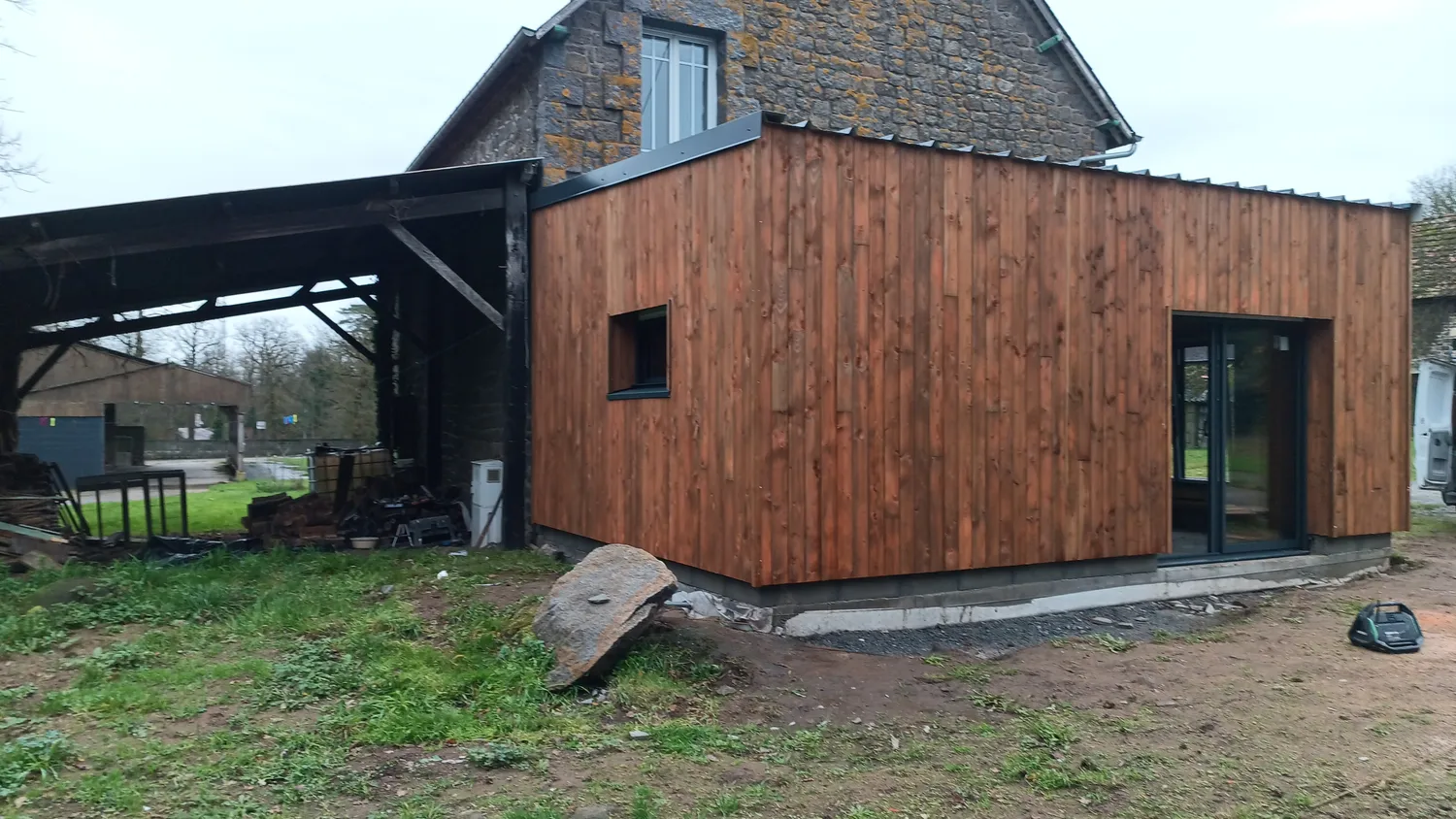 extension en bois maison val couesnon