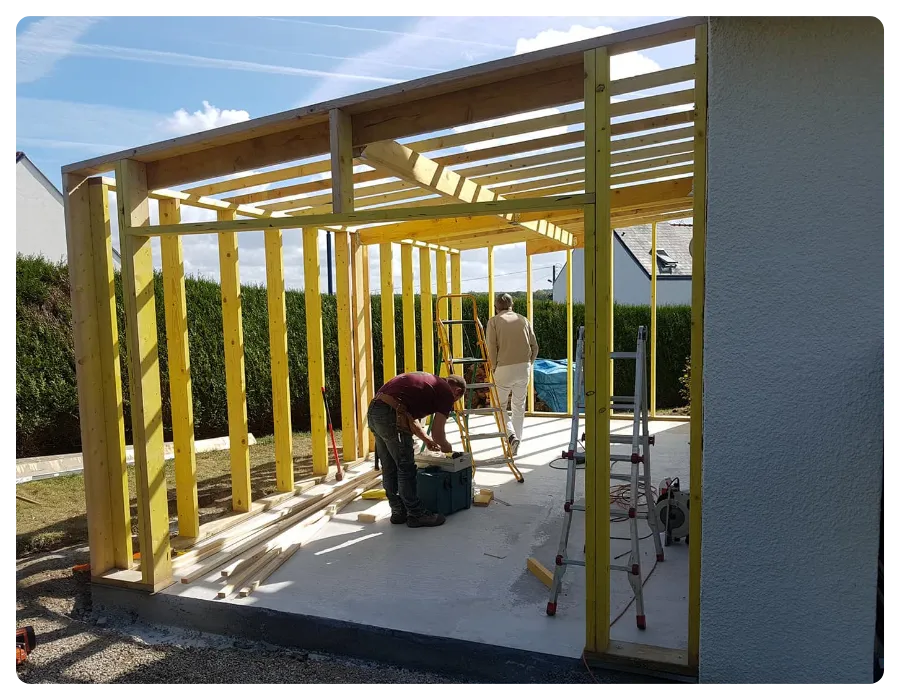 extension en bois maison val couesnon