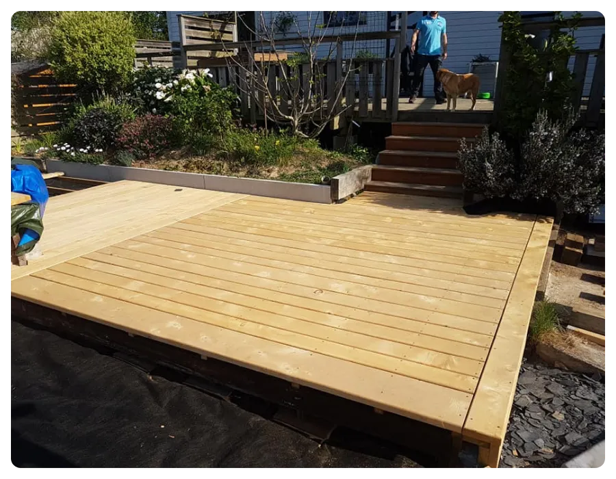 terrasse bois sens de bretagne